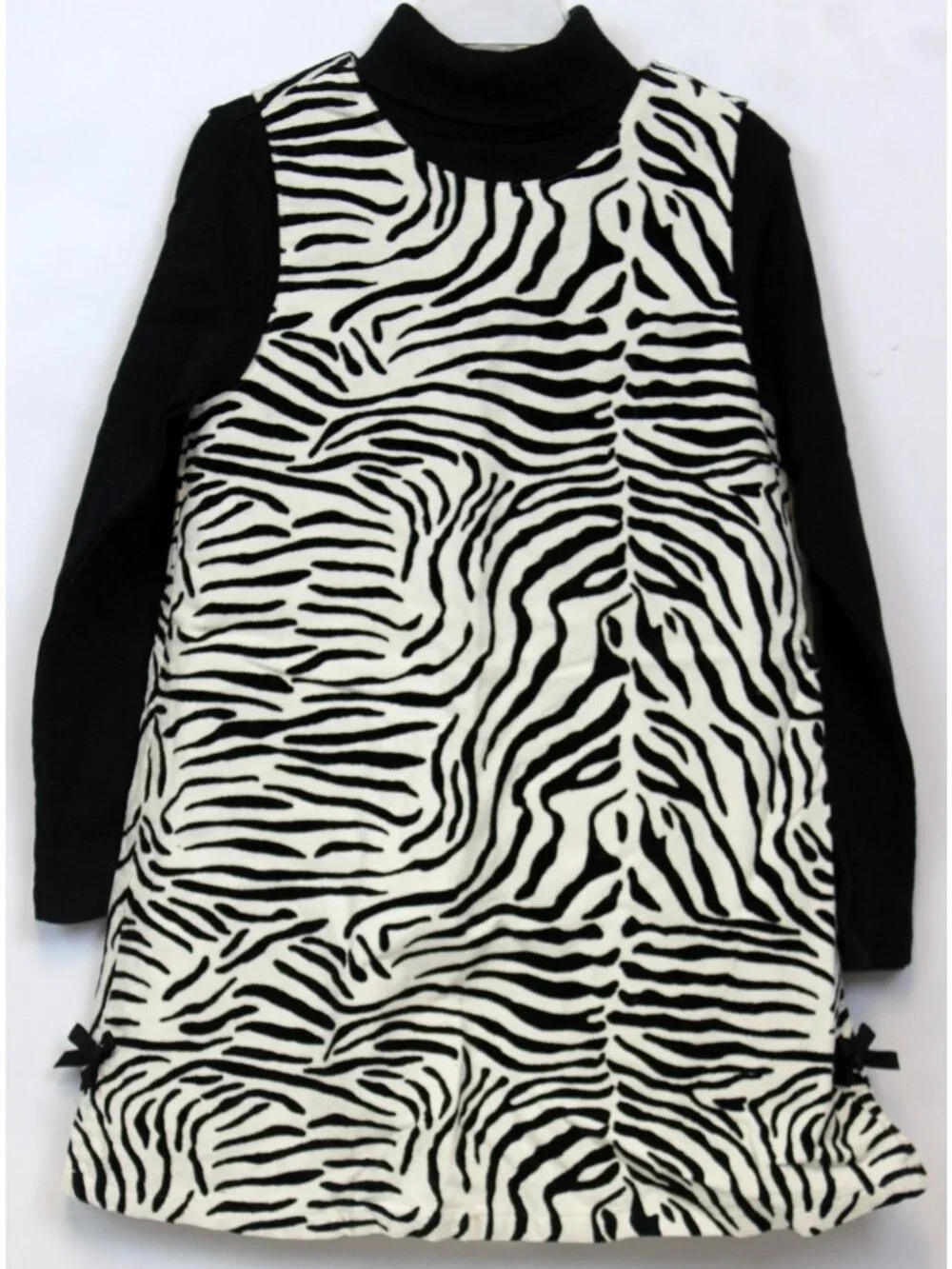 2003 Gymboree 2004 Mod Zebra Velour Dress sz 6 Turtleneck 2pc Outfit Safari Zoo